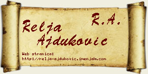 Relja Ajduković vizit kartica